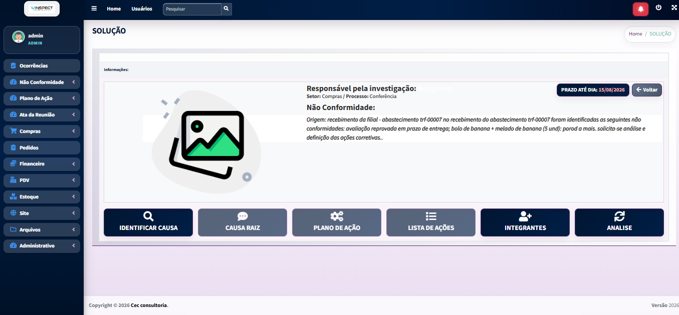 WINSPECT - SISTEMA DE GESTÃO